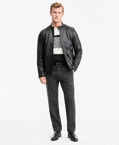 Marc New York Men's Genuine Leather Racer Jacket