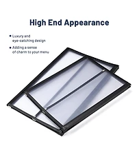 Yescom 30 Pcs Restaurant Menu Covers Trifold for 8.5x11" 3 Page 6 View and 4.25x11" Half Page for Wine List Drink cafe Bar