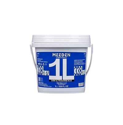Meeden Dark Ultramarine Acrylic Paint, Heavy Body, Gloss Finish, Extra-Large 1 Liter /33.8 Ounces Rich Pigments