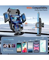 Gonez 3-in-1 Car Phone Holder Mount with Strong Suction Cup, Dashboard Windshield Air Vent Cell Phone Holder for iPhone and Android Smartphones