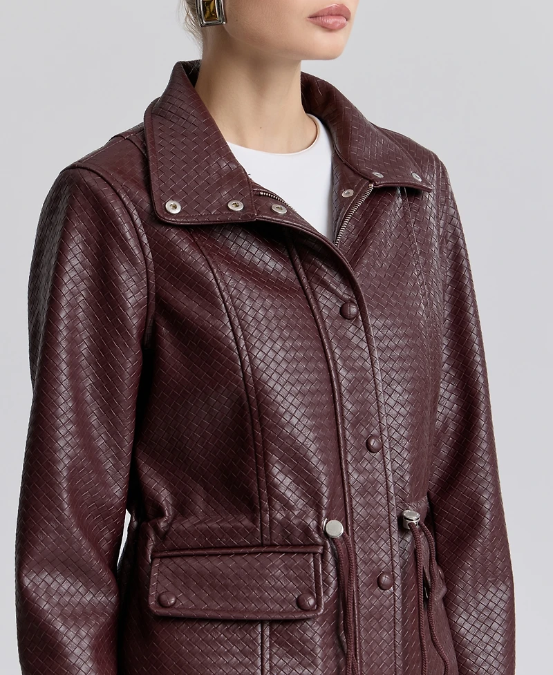 Avec Les Filles Women's Textured Mock Neck Jacket