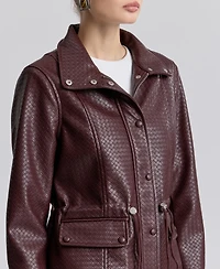 Avec Les Filles Women's Textured Mock Neck Jacket