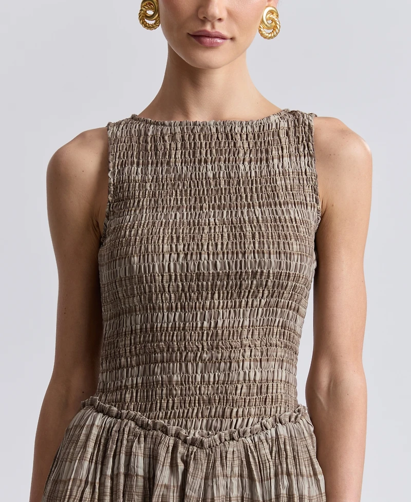 Avec Les Filles Women's Drop-Waist Sleeveless Mini Dress