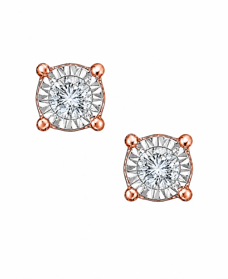 TruMiracle Diamond Stud Earrings (3/8 ct. t.w.) 10k White, Yellow or Rose Gold
