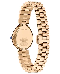 Citizen Women's Eco-Drive Classic Rainell Rose Gold-Tone Stainless Steel Bracelet Watch, 26mm