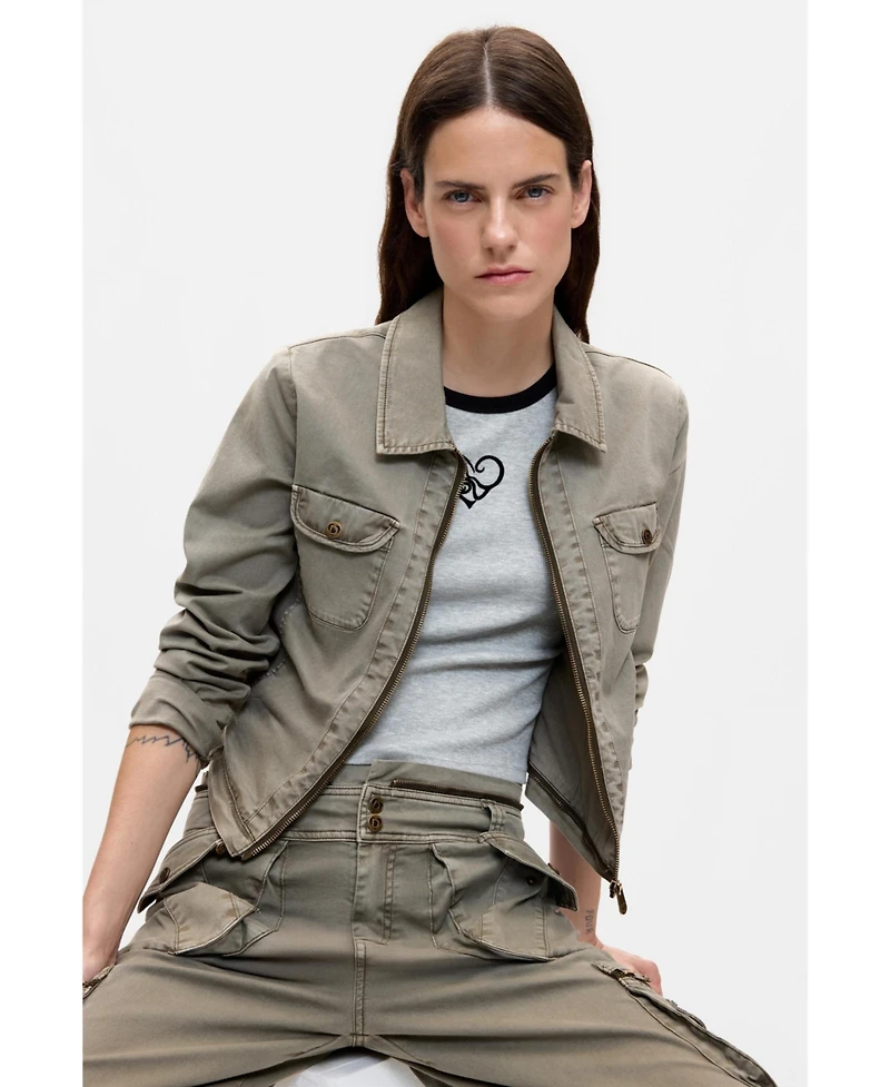 Desigual Women's Cargo Multi-Pocket Trousers