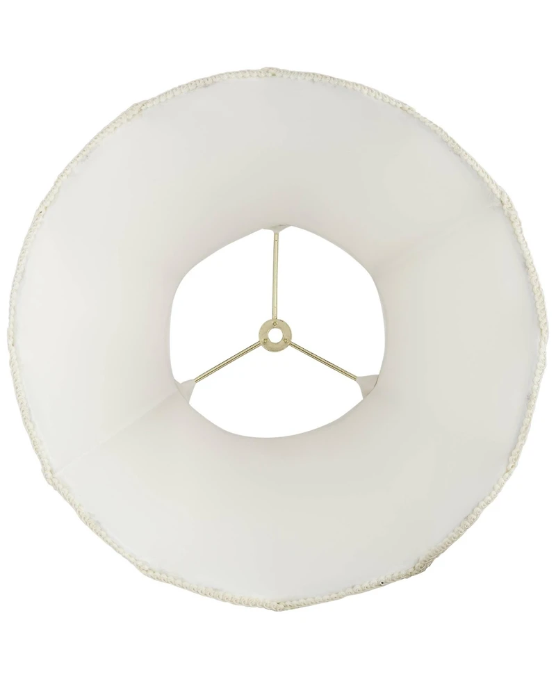 Springcrest Set of 2 Scalloped Bell Lamp Shades Medium 7" Top x 14" Bottom x 12.5" High Spider with Harp and Finial Fitting