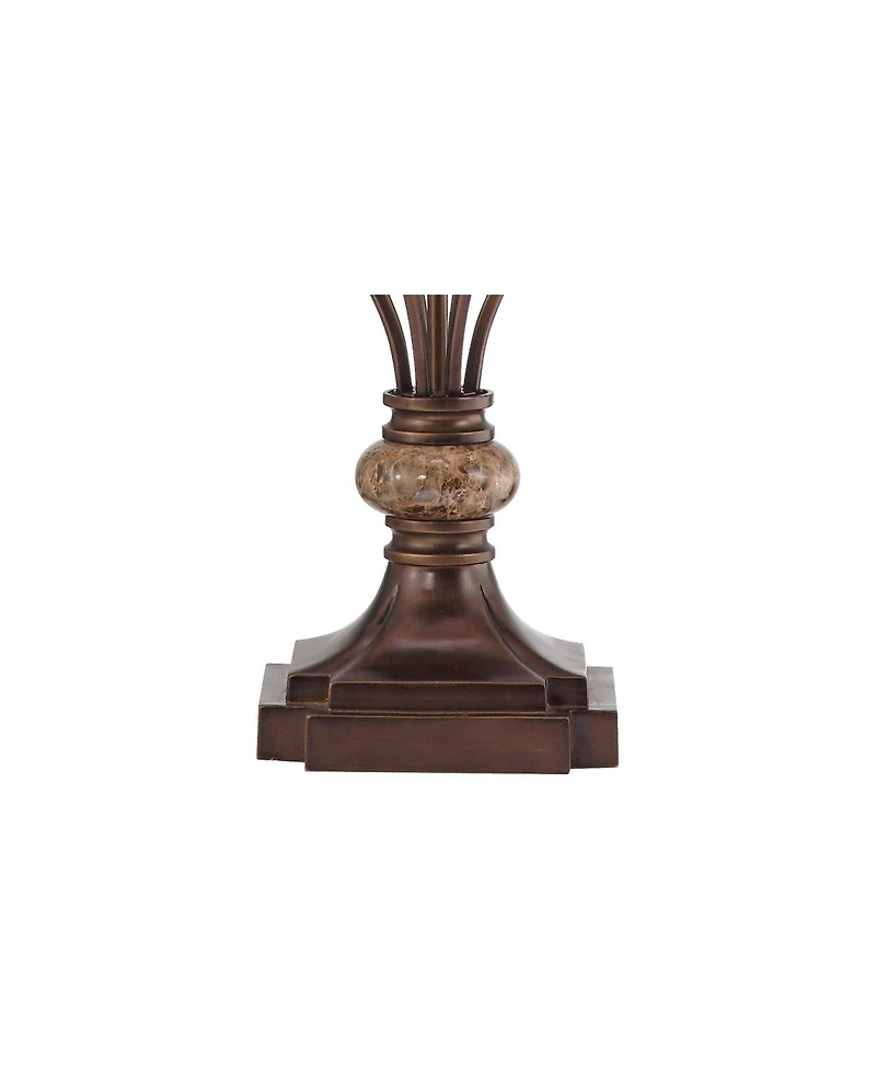 Kathy Ireland Villa Roma Traditional Table Lamp 29 1/2" Tall Dark Bronze Drum Shade for Bedroom Living Room Bedside Nightstand Office Kids