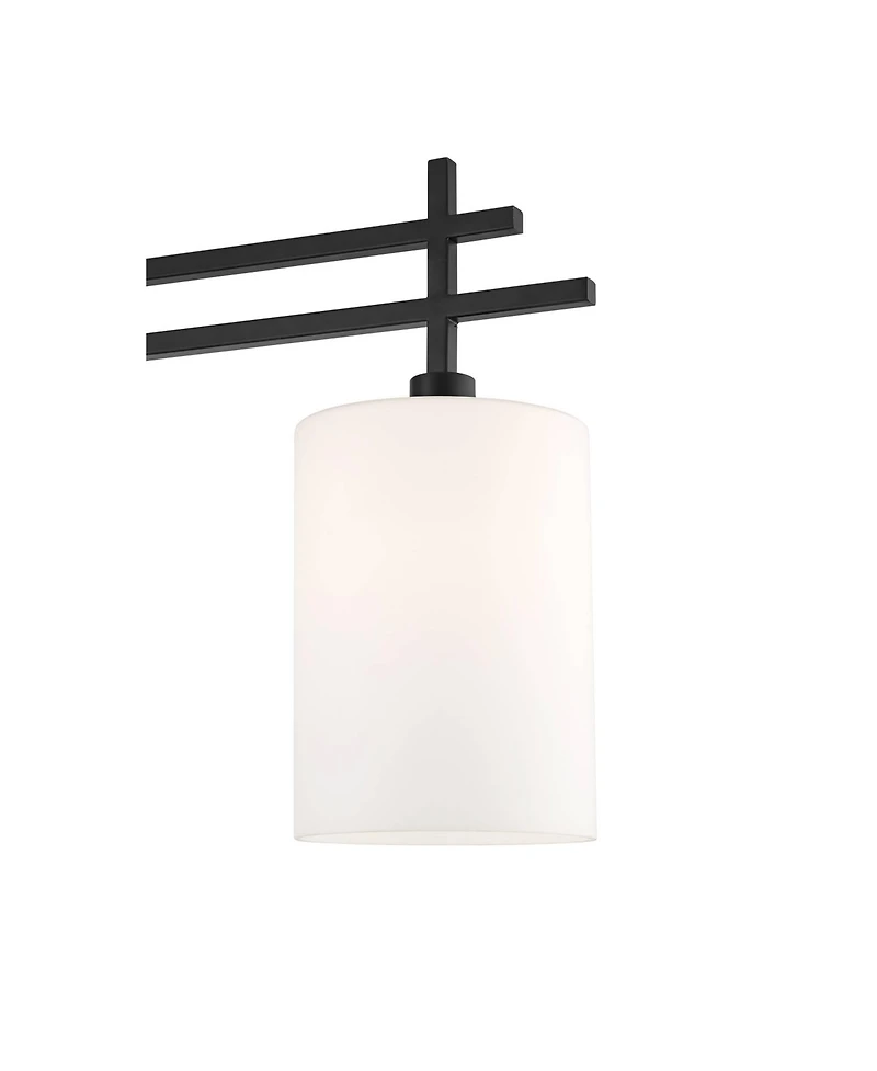 Possini Euro Design Torrance Modern Industrial 65" Tall Downbridge Arc Floor Lamp Matte Warm Frosted Glass Shade for Living Room