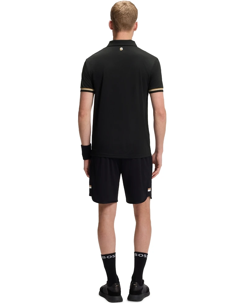 Boss by Hugo Men's Signature-Stripe Active Slim-Fit Polo Shirt