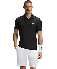 Boss by Hugo Men's Four-Way Stretch Stripe-Jersey Slim-Fit Polo Shirt