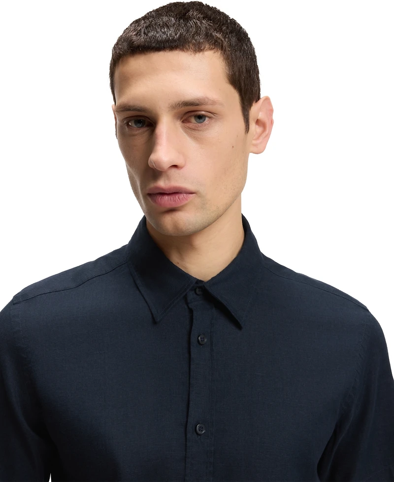 Boss by Hugo Men's Stretch Linen Slim-Fit Shirt