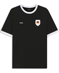 Boss by Hugo Men's Stretch-Cotton Germany Country Flag Logo T-Shirt