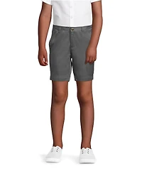 Lands' End Little Girls School Uniform Plain Front Blend Chino Shorts