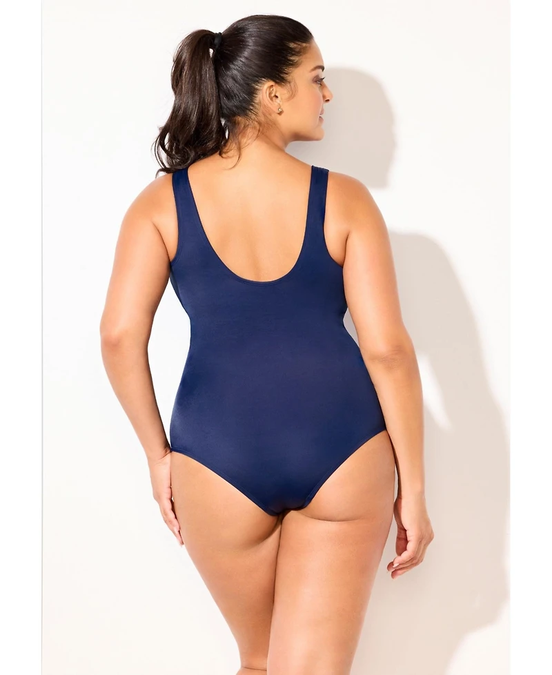 Swimsuits for All Women's High Neck Tummy Control One Piece Swimsuit