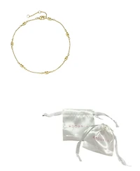 Adornia Gold Evil Eye Station Anklet