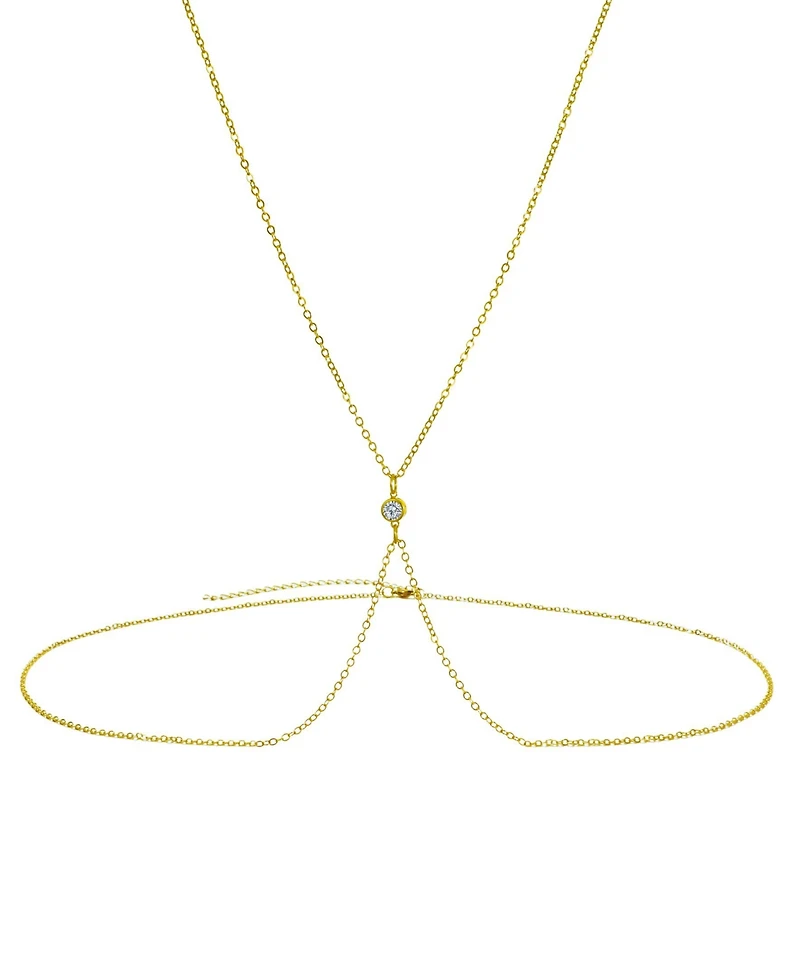 Adornia Gold-Plated X Adjustable Body Chain