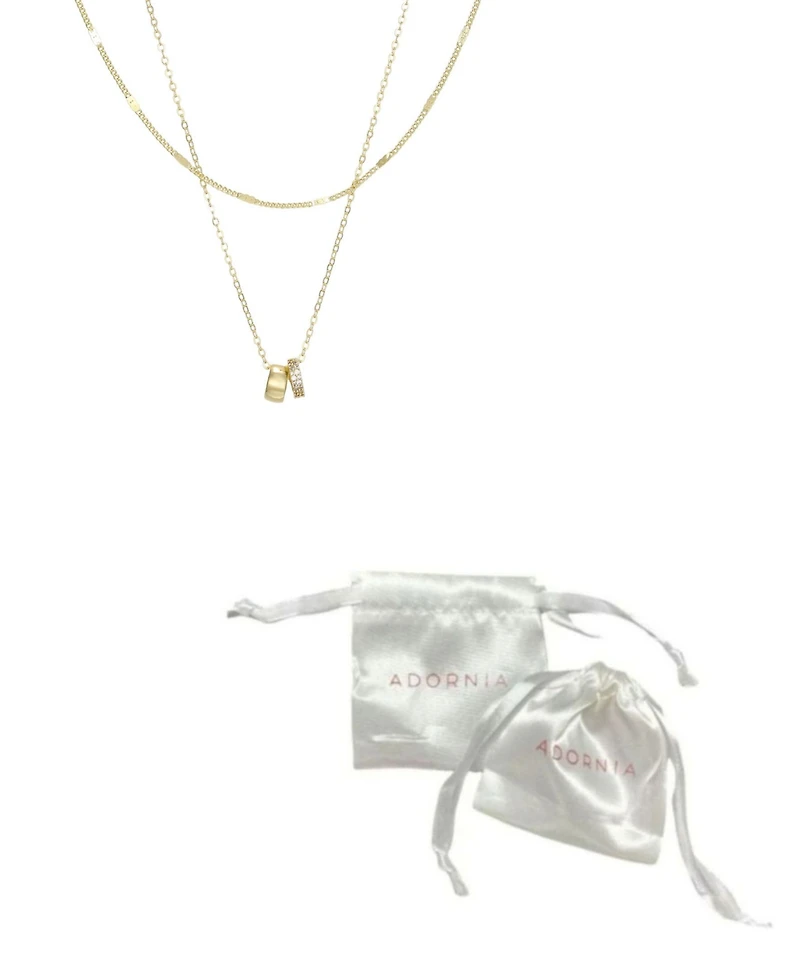 Adornia 14k Gold-Plated Set of 2 Necklace