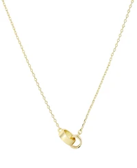 Adornia Tarnish Resistant Gold Rings Necklace