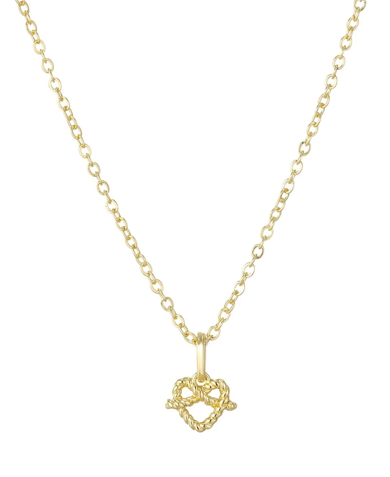 Adornia Gold Pretzel Heart Necklace