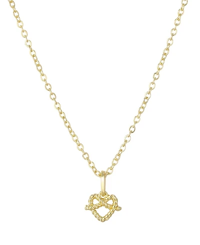 Adornia Gold Pretzel Heart Necklace