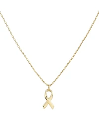 Adornia Gold Hope Ribbon Survivor Necklace