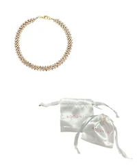 Adornia Gold Edgy Curb Crystal Chain Anklet