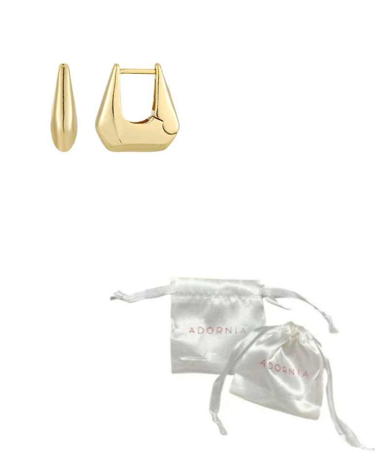 Adornia Gold Nouveau Purse Hoop Earrings