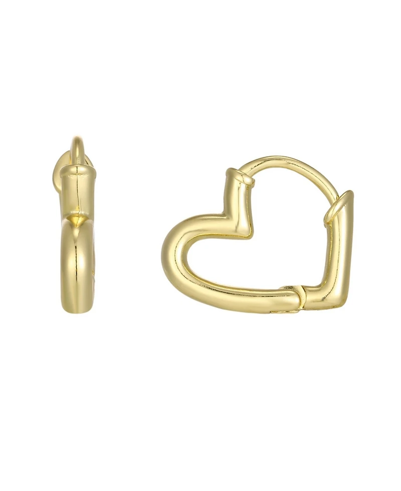 Adornia Gold-Plated Heart Hoop Earrings
