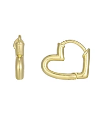Adornia Gold-Plated Heart Hoop Earrings