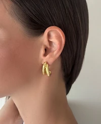 Adornia Gold-Plated Double Hoop Earrings