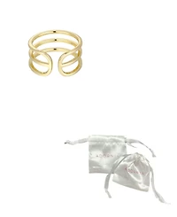 Adornia Gold Adjustable 3-Band Ring