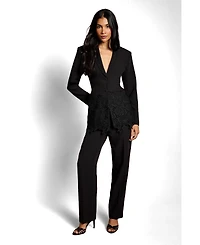 Coast Women's Single Breasted Embroidered Lace Blazer