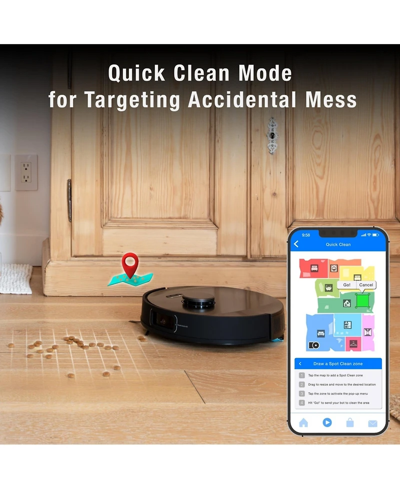 bObsweep UltraVision Pet Self-Empty Robot Vacuum and Mop, 1.5 Gal 180-Day Dock, App and Voice Control, Us Engineered