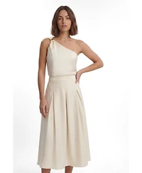 Karen Millen Women's Satin One Shoulder Top