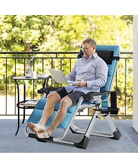 Mooncool Zero Gravity Chair Reclining Lounge with Removable Cushion and Tray for Indoor Outdoor
