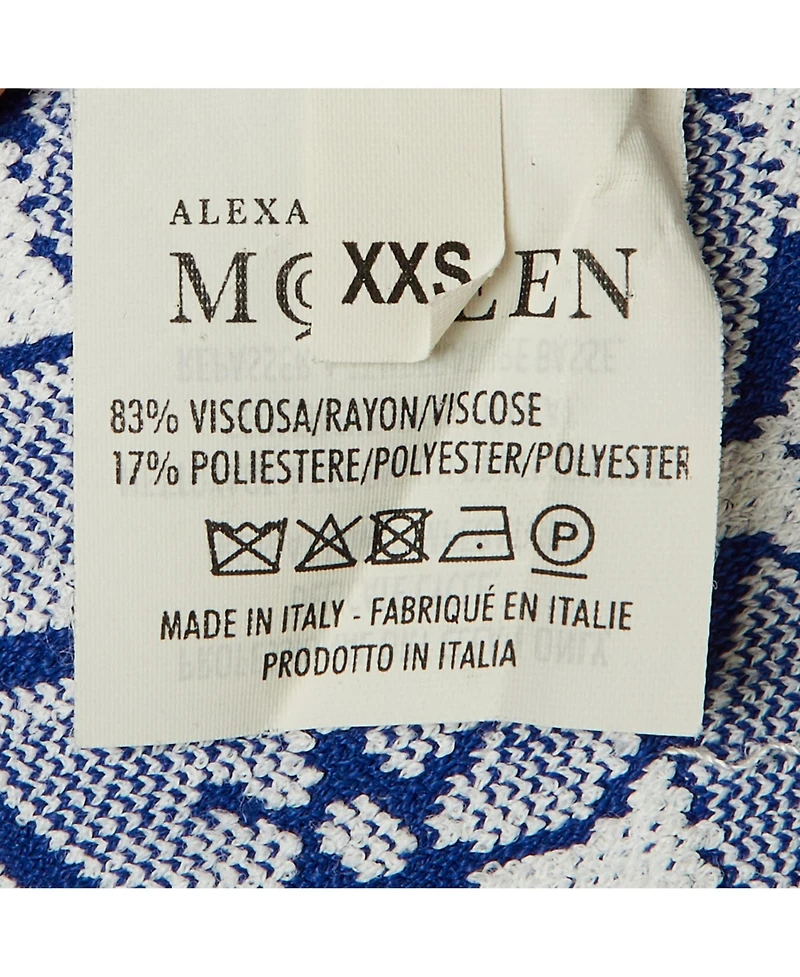 Pre-Owned Alexander Mcqueen Women's Floral Jacquard Knit Crop Top