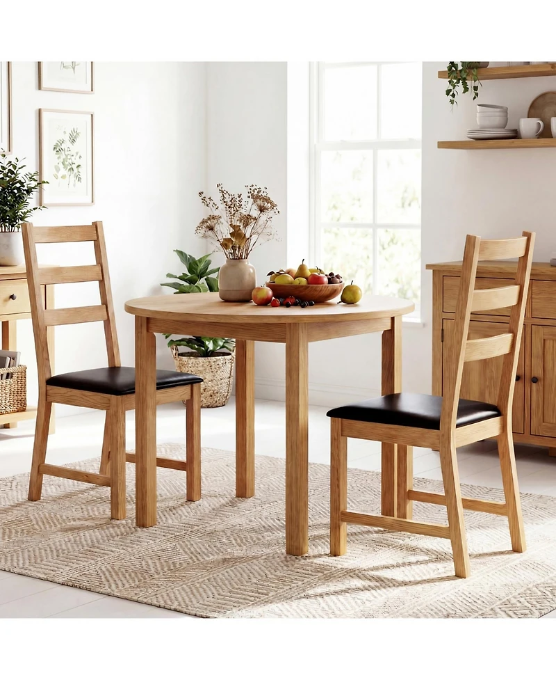 Slickblue Set of 2 Farmhouse Dining Chairs with Decorative Hollowed Back
