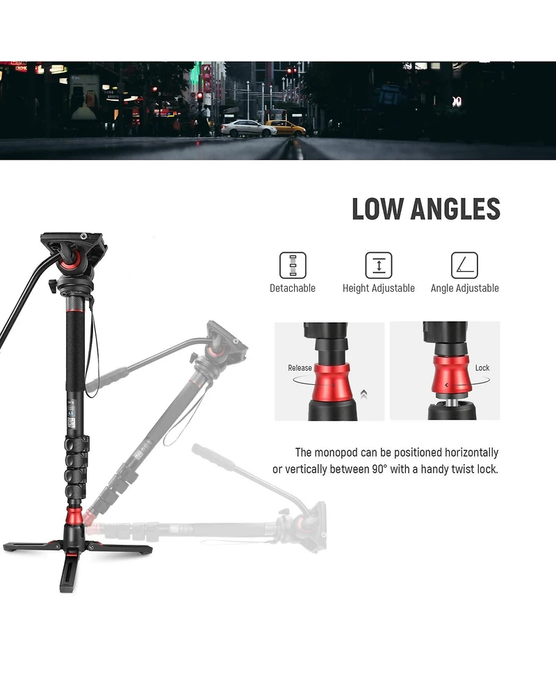 Neewer Camera Monopod with 179cm, 13.2lb, 6Kg