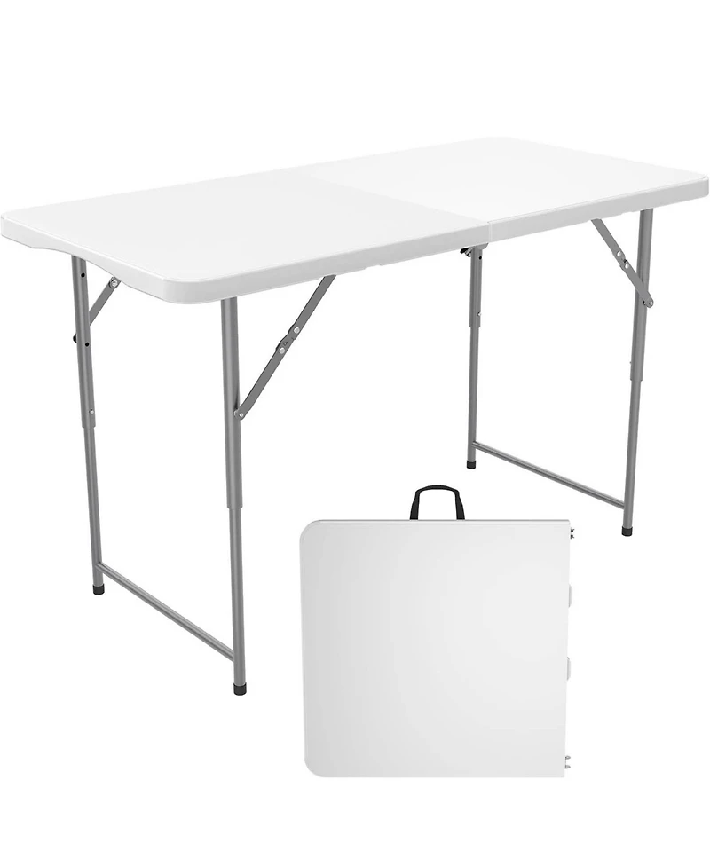 gaomon 4feet Outdoor Portable Hdpe Folding Table with Carrying Handle for Picnic Camping Party Indoor and Outdoor Use
