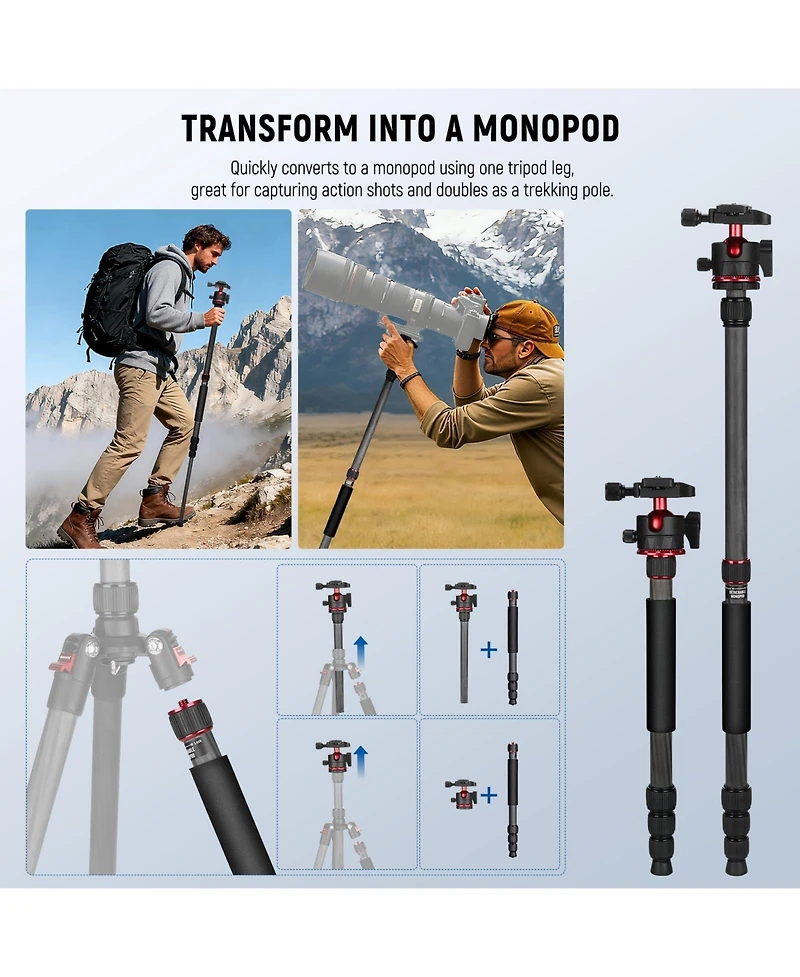 Neewer TP17B Camera Tripod with 13.2 lbs for select iPhone models