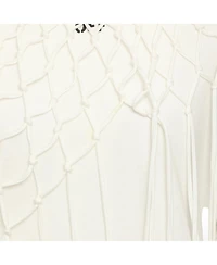 Pre-Owned Off-White Women's Macrame Fringe Detail T-Shirt