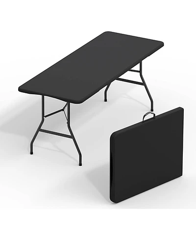 gaomon 6feet Outdoor Portable Hdpe Folding Table with Carrying Handle for Picnic Camping Party Indoor and Use