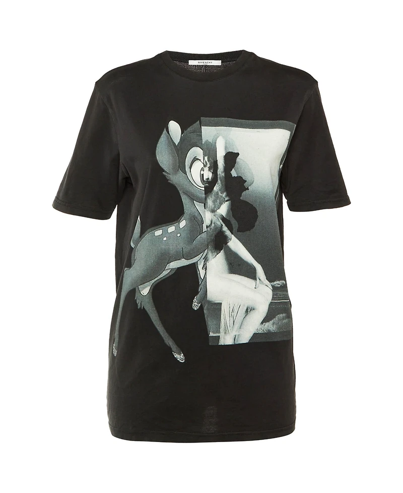 Pre-Owned Givenchy Women's Bambi Print Cotton T-Shirt