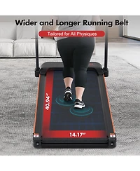 Zeny Treadmill with 8% Incline, Portable Treadmills, Foldable Treadmills with 265 Lbs Capacity,3.0HP Treadmill with 4 Adjustable Support Feet