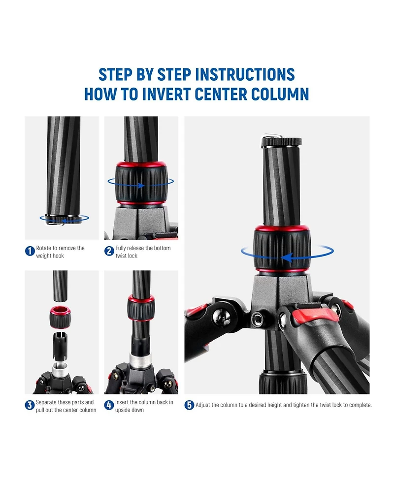 Neewer N55CR Camera Tripod with 26.5lb