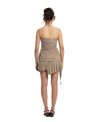 Pcfg Women's Linen-Blend Strapless Top