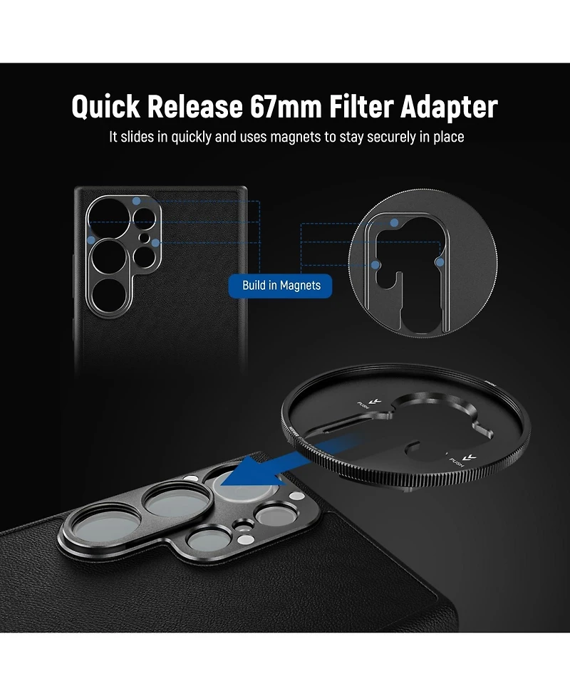 Neewer S24 Camera Lens Accessory for MagSafe Charging Samsung Galaxy S24 Ultra