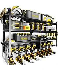 Xdovet Power Tool Organizer Wall Mount 4 Layer Heavy Duty Storrack Drill Holder Garage Workshop Storage
