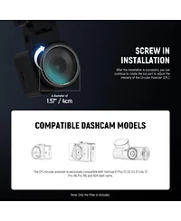 Neewer N2X Camera Lens Accessory with Cpl for Vantrue N4 Pro N5 E1Pro E1 E2 E3